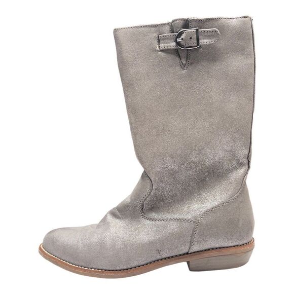 Hanna Anderson Karinne mid-calf zip up boots silver size 5 - new without tags - Picture 1 of 10